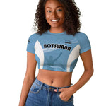 Personalized Botswana Athletics Raglan Cropped T shirt Go Champions - African Pride