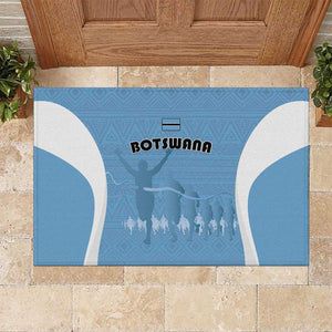 Botswana Athletics Rubber Doormat Go Champions - African Pride