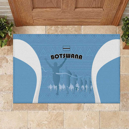 Botswana Athletics Rubber Doormat Go Champions - African Pride