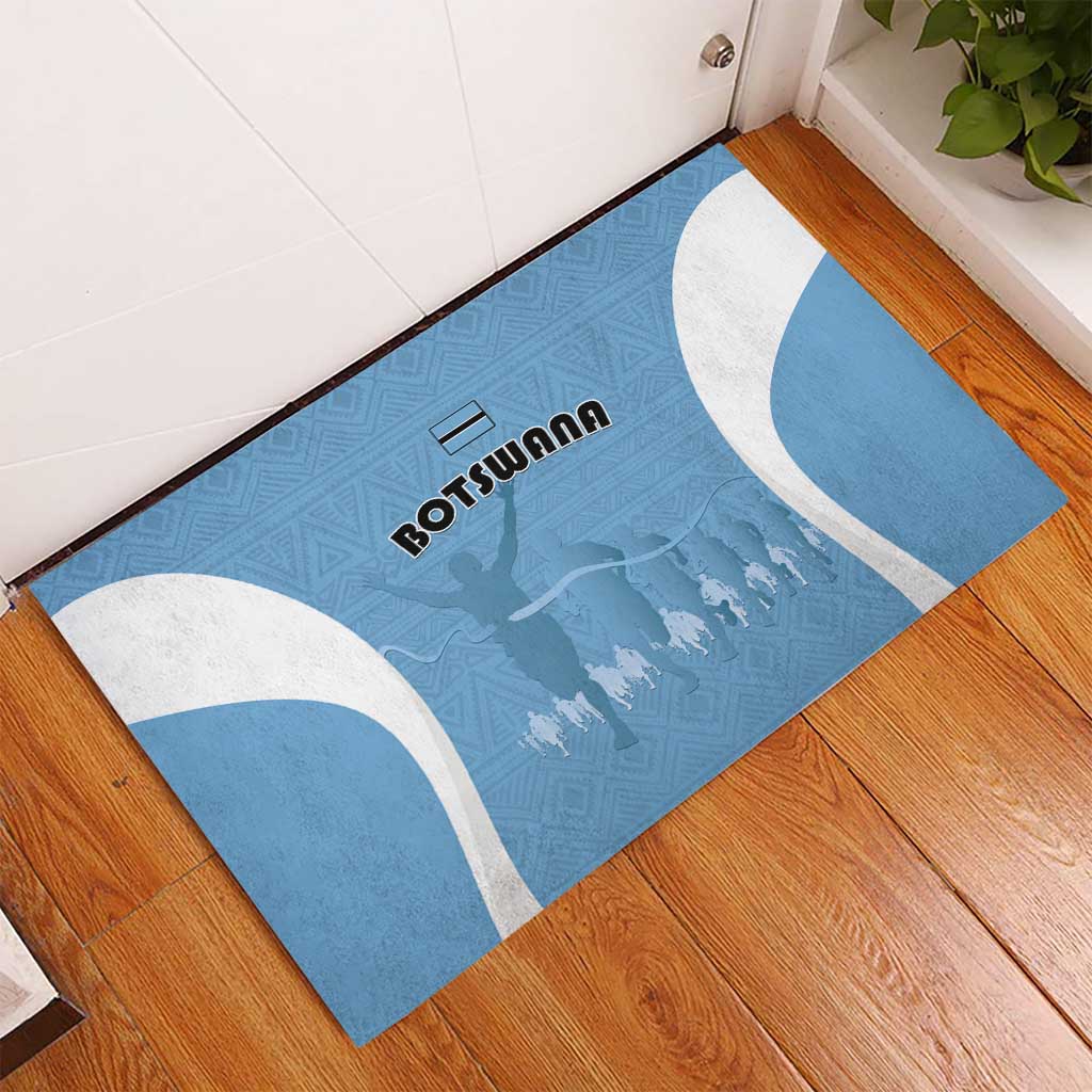 Botswana Athletics Rubber Doormat Go Champions - African Pride