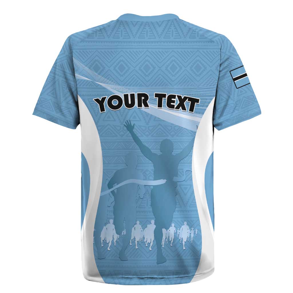 Personalized Botswana Athletics Rugby Jersey Go Champions - African Pride