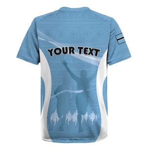 Personalized Botswana Athletics Rugby Jersey Go Champions - African Pride