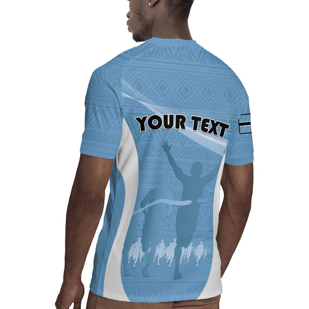 Personalized Botswana Athletics Rugby Jersey Go Champions - African Pride