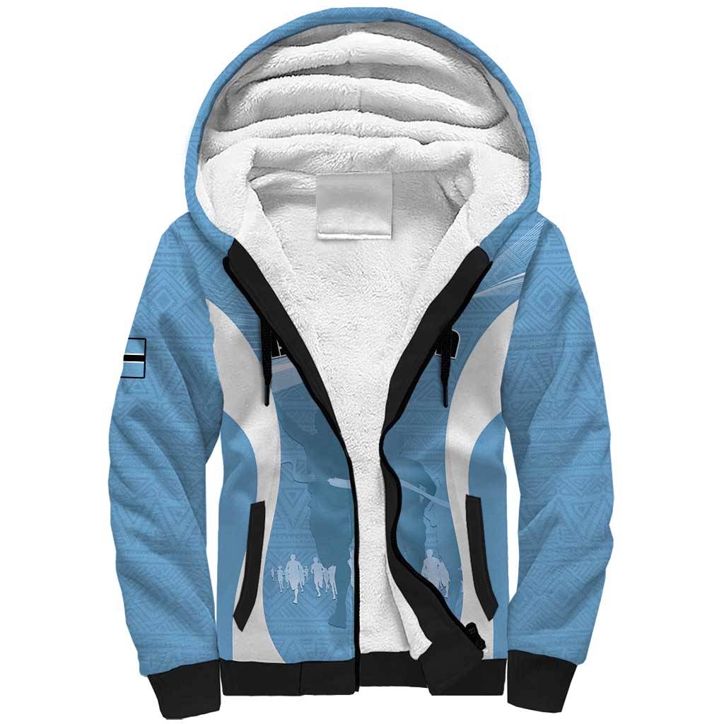 Personalized Botswana Athletics Sherpa Hoodie Go Champions - African Pride