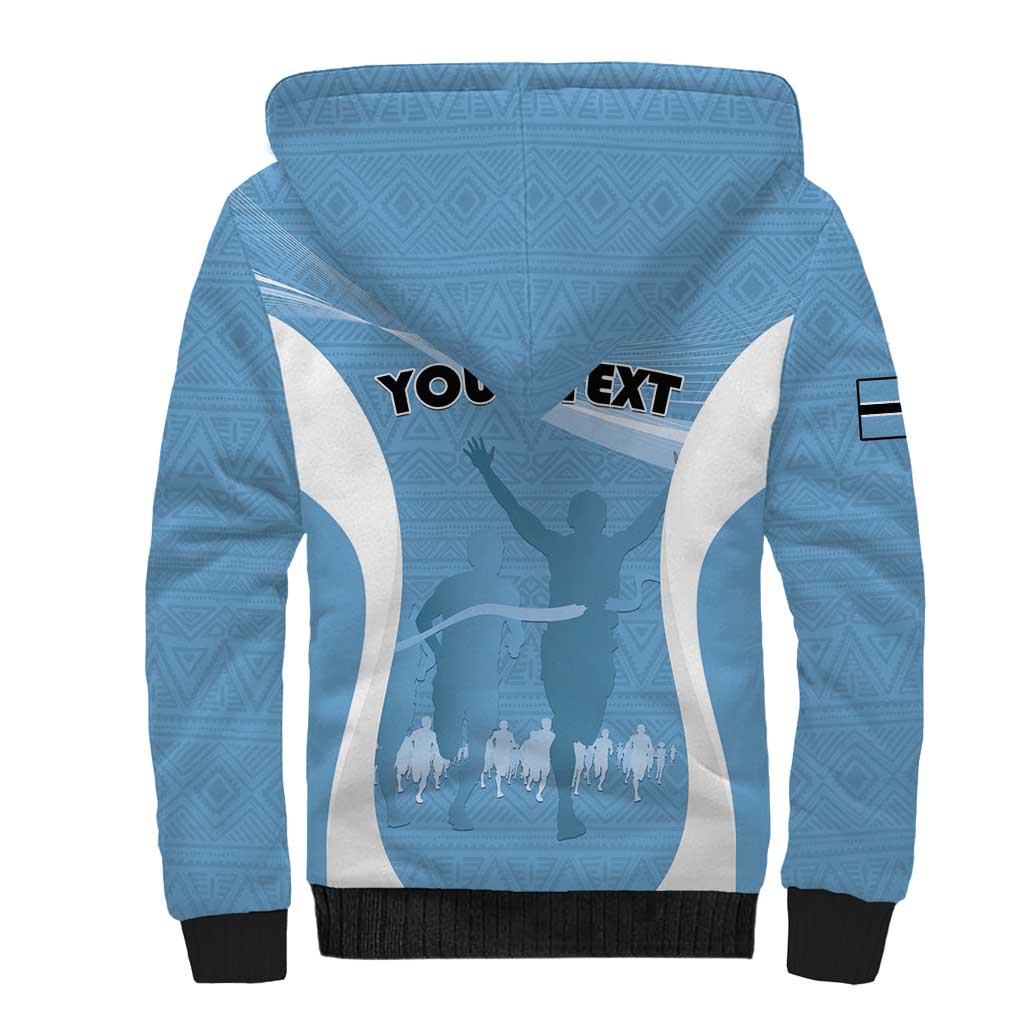 Personalized Botswana Athletics Sherpa Hoodie Go Champions - African Pride