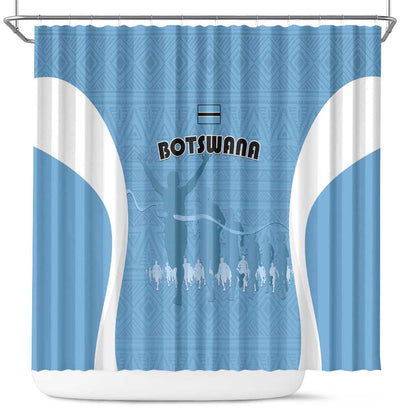 Botswana Athletics Shower Curtain Go Champions - African Pride