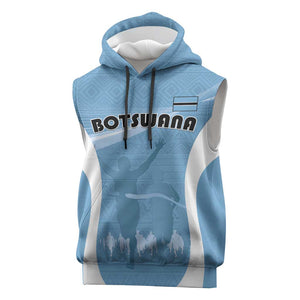 Personalized Botswana Athletics Sleeveless Hoodie Go Champions - African Pride