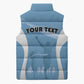 Personalized Botswana Athletics Sleeveless Puffer Jacket Go Champions Go