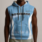 Personalized Botswana Athletics Sleeveless Zip Hoodie Go Champions - African Pride