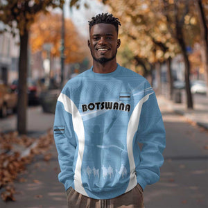 Personalized Botswana Athletics Sweatshirt Go Champions - African Pride