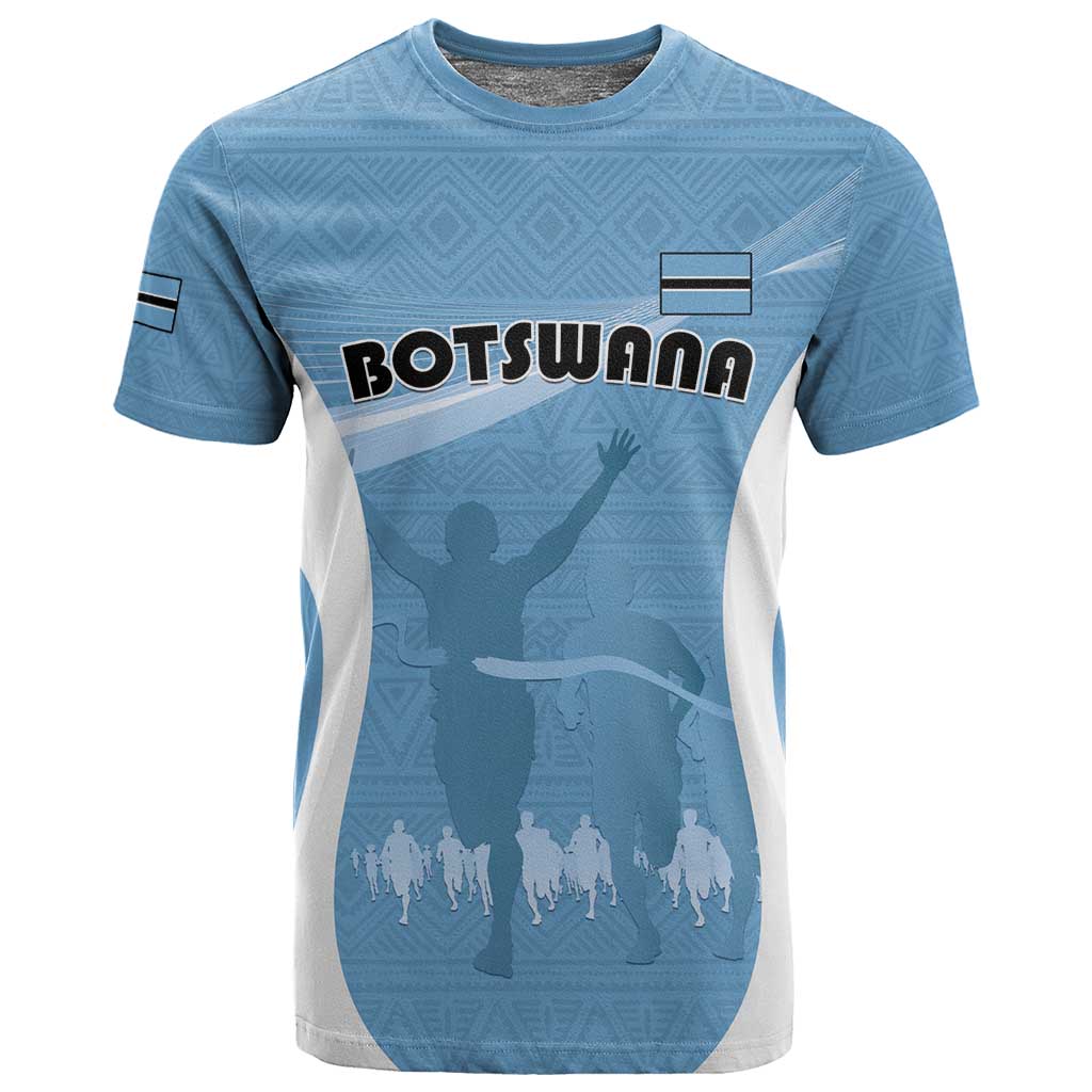 Personalized Botswana Athletics T shirt Go Champions - African Pride