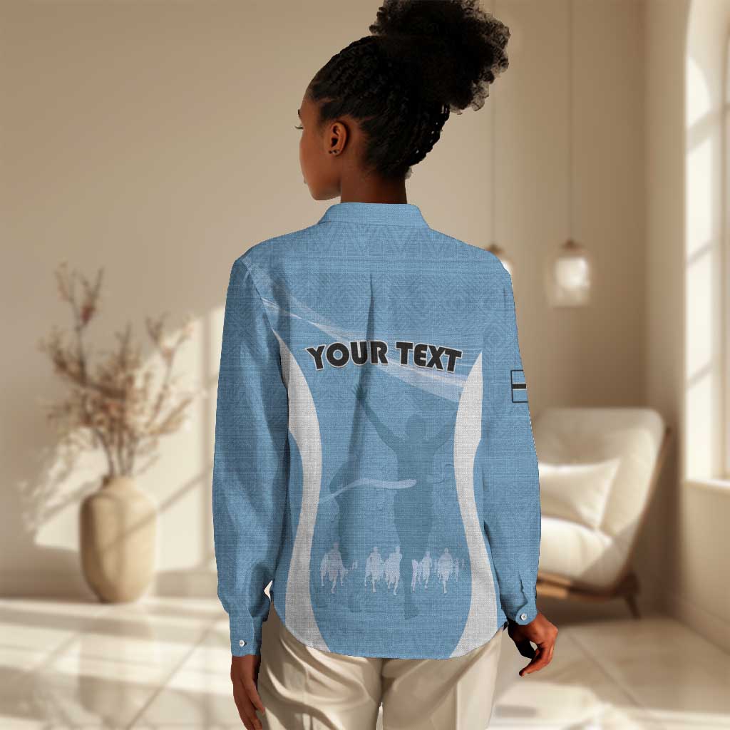 Personalized Botswana Athletics Women Casual Shirt Go Champions - African Pride
