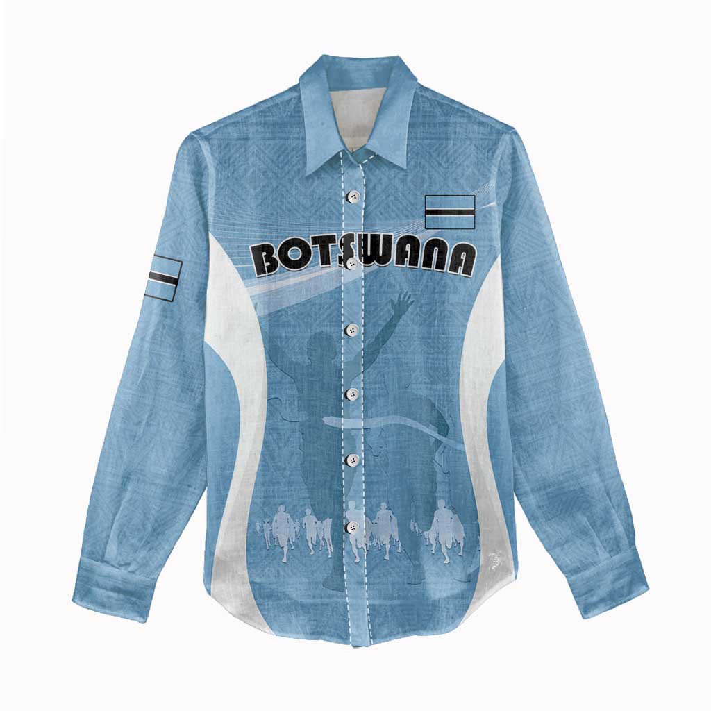 Personalized Botswana Athletics Women Casual Shirt Go Champions - African Pride