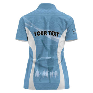 Personalized Botswana Athletics Women Polo Shirt Go Champions - African Pride