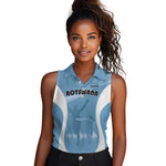 Personalized Botswana Athletics Women Sleeveless Polo Shirt Go Champions - African Pride