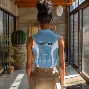 Personalized Botswana Athletics Women Sleeveless Polo Shirt Go Champions - African Pride
