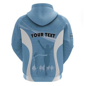 Personalized Botswana Athletics Zip Hoodie Go Champions - African Pride