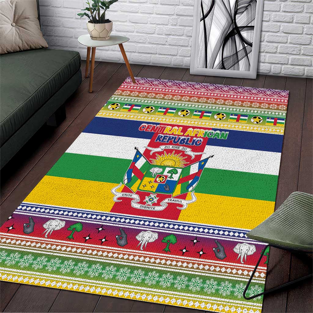 Afro Christmas in Central African Republic Area Rug Merry Christmas - African Pride