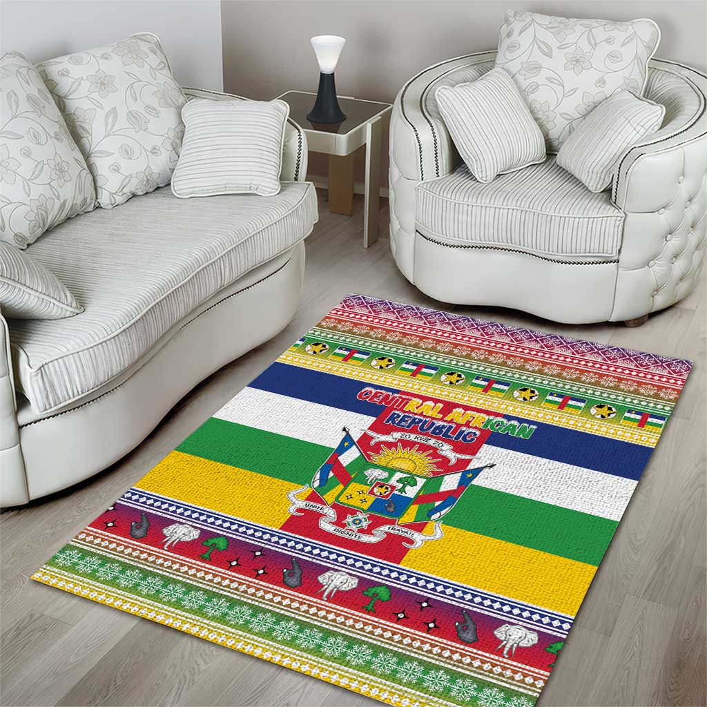 Afro Christmas in Central African Republic Area Rug Merry Christmas - African Pride