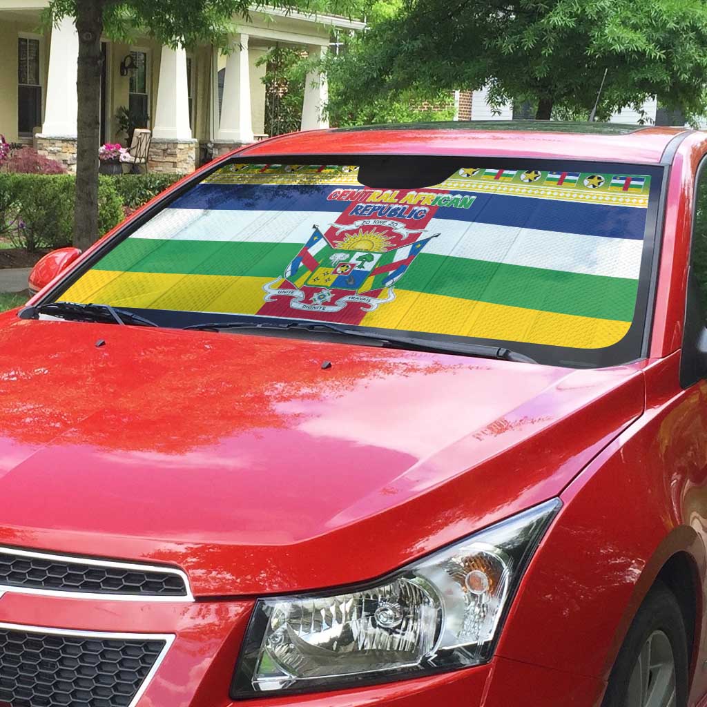 Central African Republic Christmas Auto Sun Shade Joyeux Noel