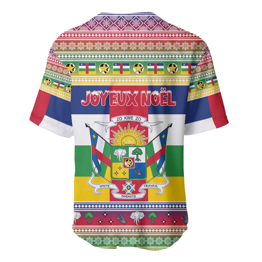 Afro Christmas in Central African Republic Baseball Jersey Merry Christmas - African Pride