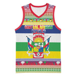 Afro Christmas in Central African Republic Basketball Jersey Merry Christmas - African Pride