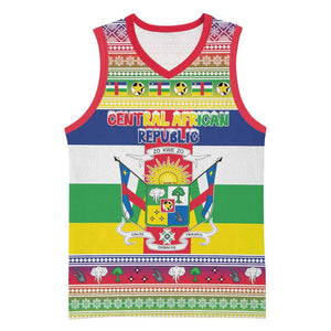 Afro Christmas in Central African Republic Basketball Jersey Merry Christmas - African Pride