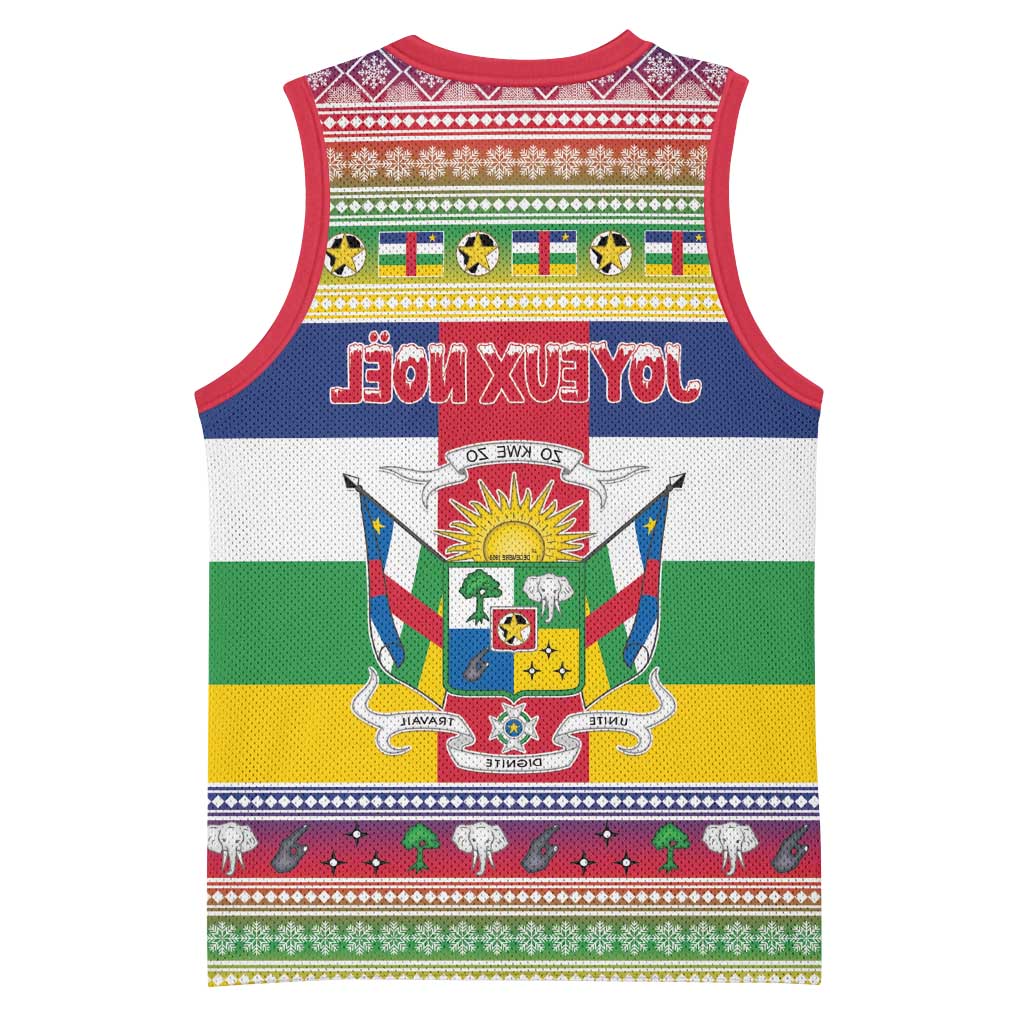 Afro Christmas in Central African Republic Basketball Jersey Merry Christmas - African Pride