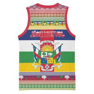 Afro Christmas in Central African Republic Basketball Jersey Merry Christmas - African Pride