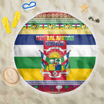 Afro Christmas in Central African Republic Beach Blanket Merry Christmas - African Pride