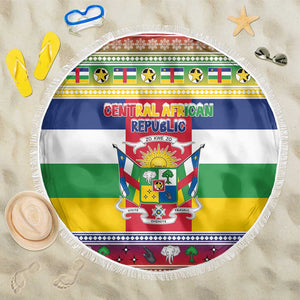 Afro Christmas in Central African Republic Beach Blanket Merry Christmas - African Pride