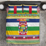 Afro Christmas in Central African Republic Bedding Set Merry Christmas - African Pride