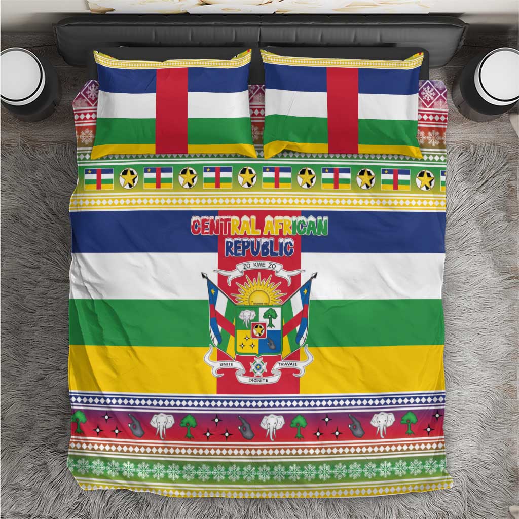 Afro Christmas in Central African Republic Bedding Set Merry Christmas - African Pride