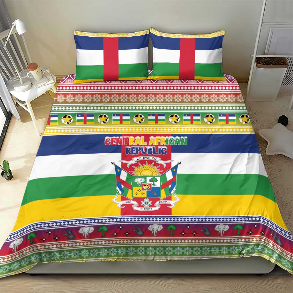 Afro Christmas in Central African Republic Bedding Set Merry Christmas - African Pride