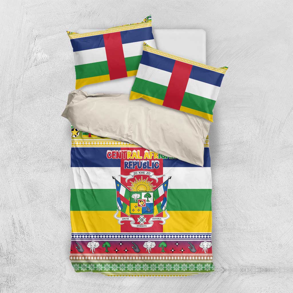 Afro Christmas in Central African Republic Bedding Set Merry Christmas - African Pride