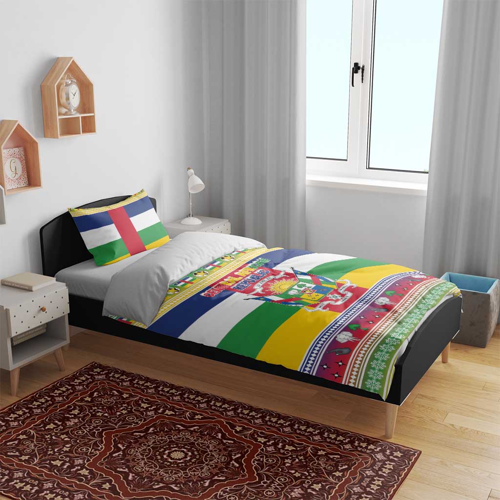 Afro Christmas in Central African Republic Bedding Set Merry Christmas - African Pride