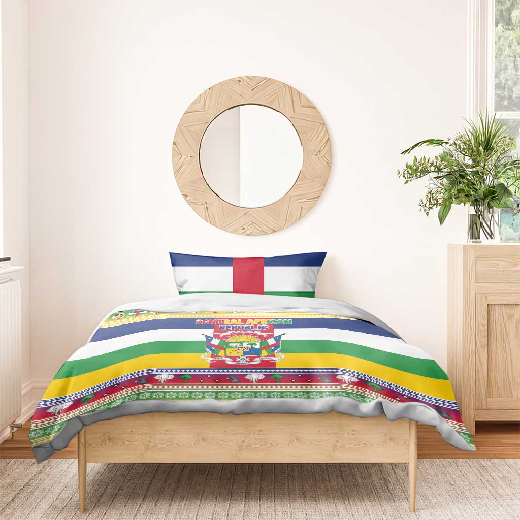 Afro Christmas in Central African Republic Bedding Set Merry Christmas - African Pride