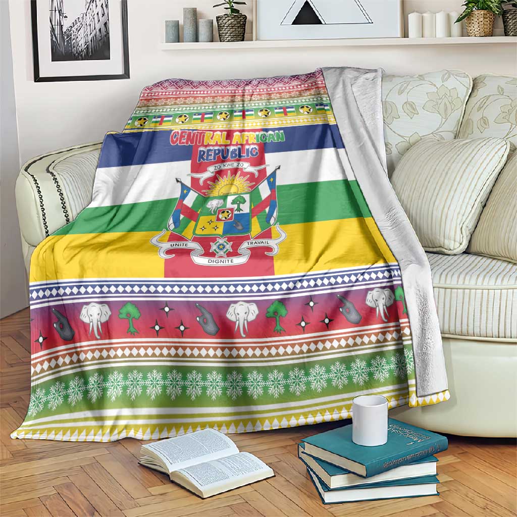 Afro Christmas in Central African Republic Blanket Merry Christmas - African Pride