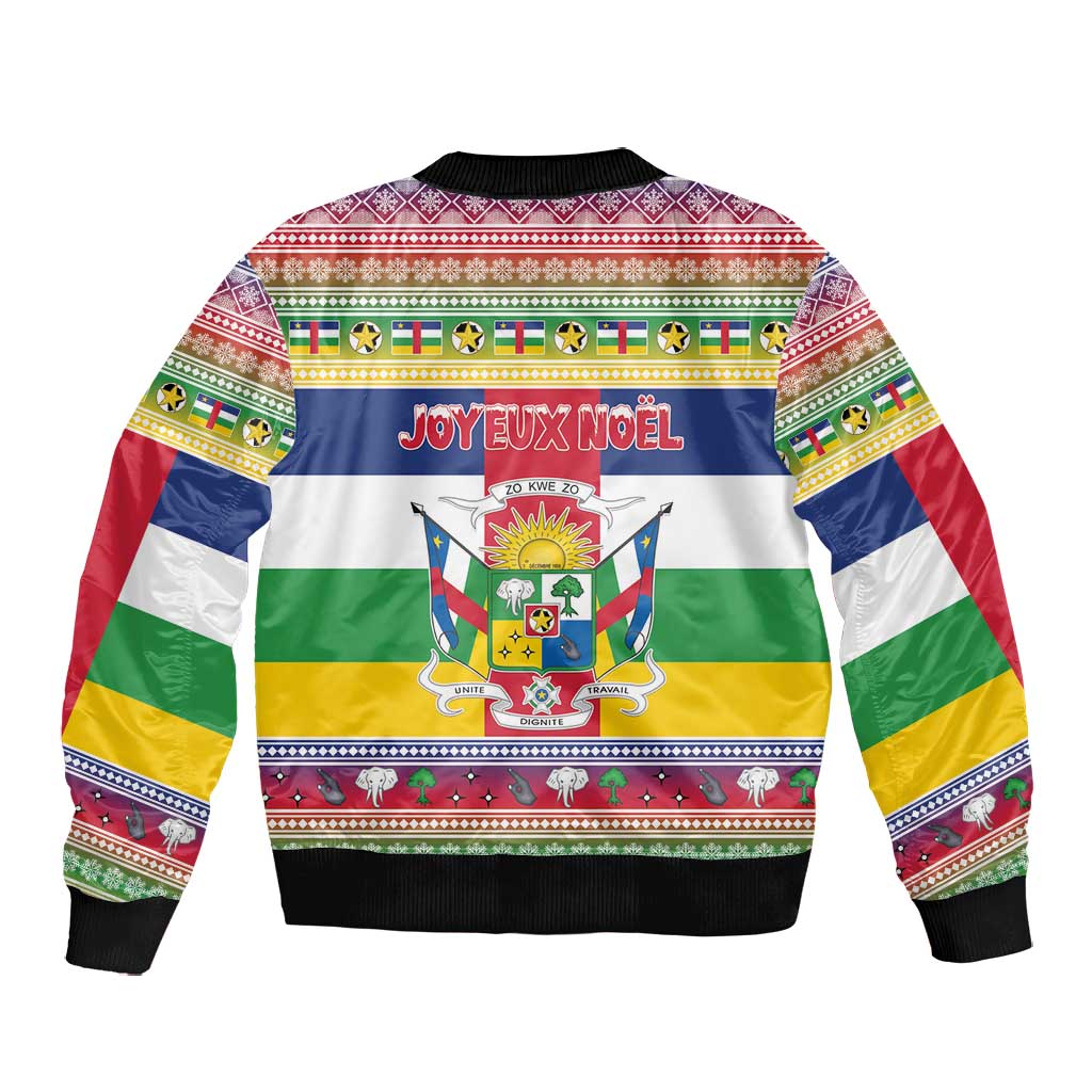 Afro Christmas in Central African Republic Bomber Jacket Merry Christmas - African Pride