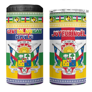 Afro Christmas in Central African Republic 4 in 1 Can Cooler Tumbler Merry Christmas - African Pride