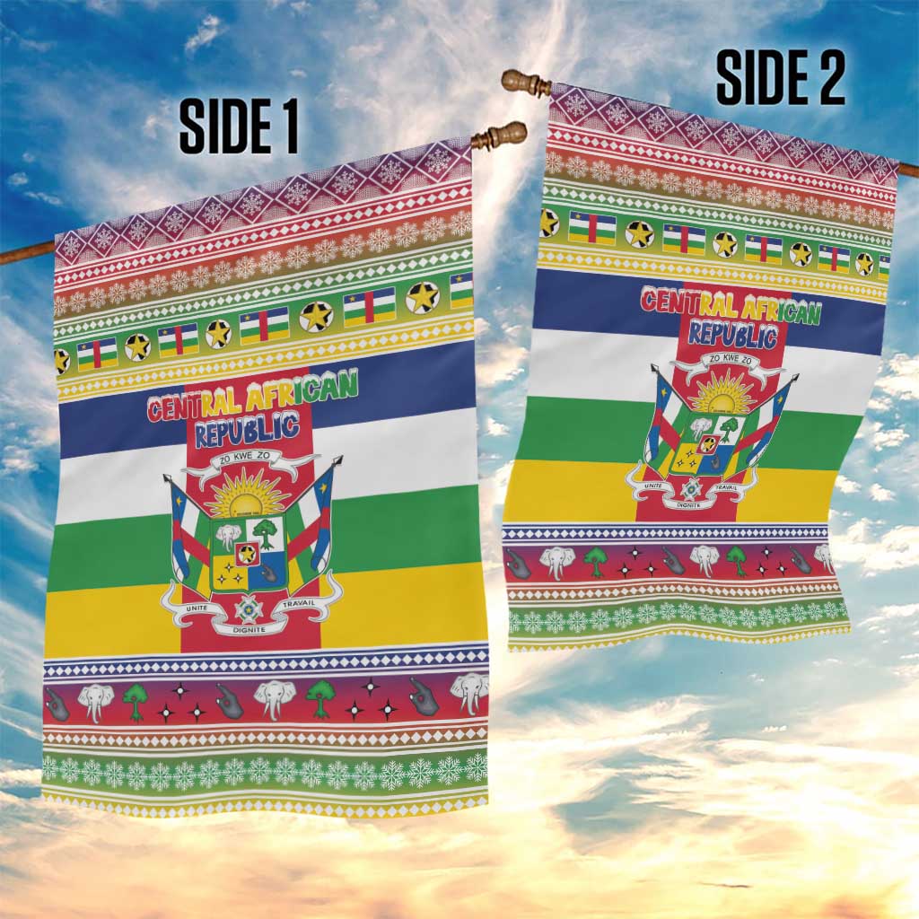 Afro Christmas in Central African Republic Garden Flag Merry Christmas - African Pride