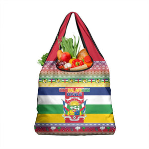 Afro Christmas in Central African Republic Grocery Bag Merry Christmas - African Pride
