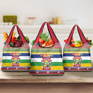 Afro Christmas in Central African Republic Grocery Bag Merry Christmas - African Pride