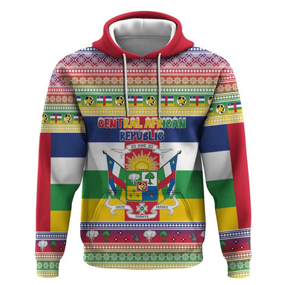 Afro Christmas in Central African Republic Hoodie Merry Christmas - African Pride