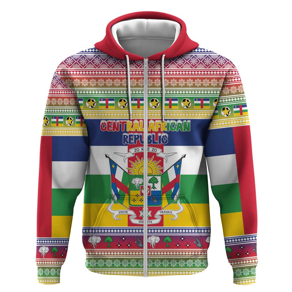 Afro Christmas in Central African Republic Hoodie Merry Christmas - African Pride