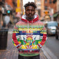 Afro Christmas in Central African Republic Hoodie Merry Christmas - African Pride