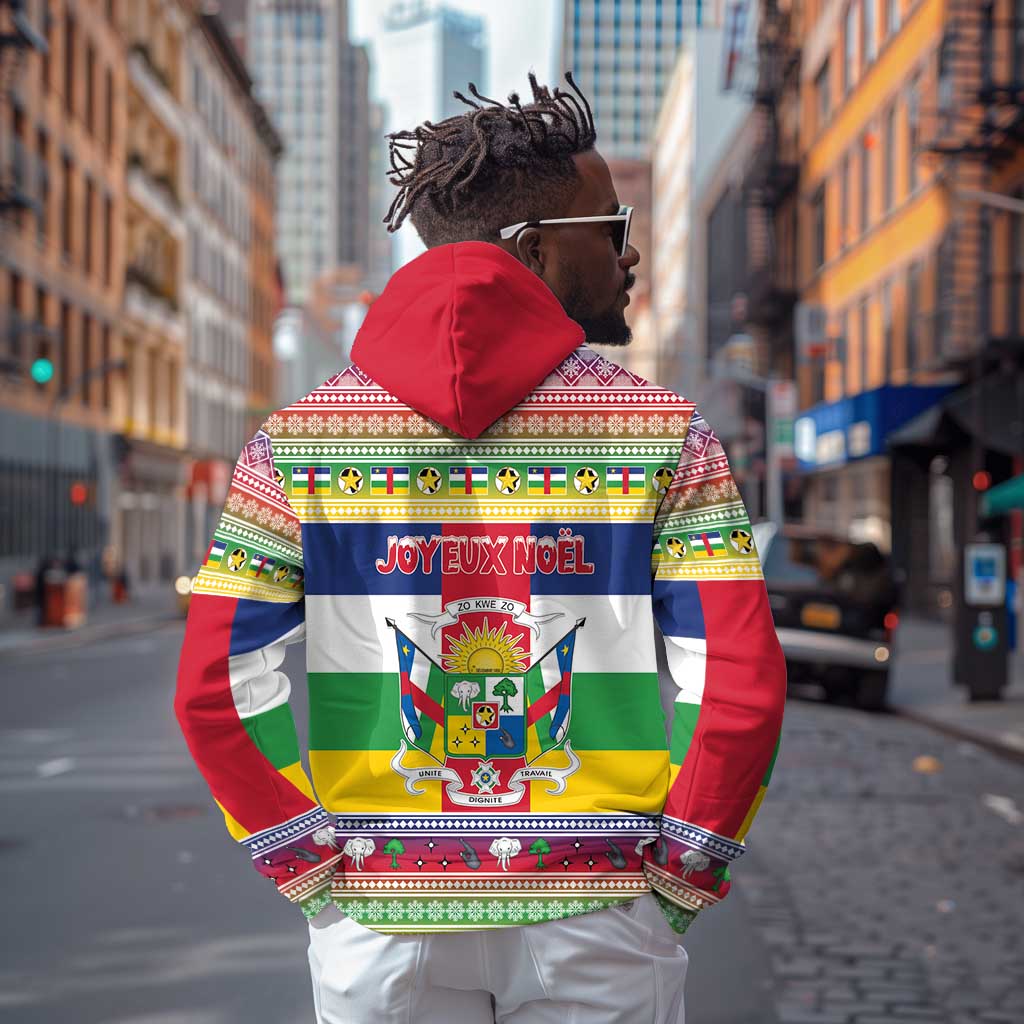 Afro Christmas in Central African Republic Hoodie Merry Christmas - African Pride