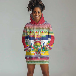 Afro Christmas in Central African Republic Hoodie Dress Merry Christmas - African Pride