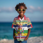 Afro Christmas in Central African Republic Kid Hawaiian Shirt Merry Christmas - African Pride