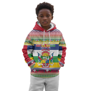 Afro Christmas in Central African Republic Kid Hoodie Merry Christmas - African Pride